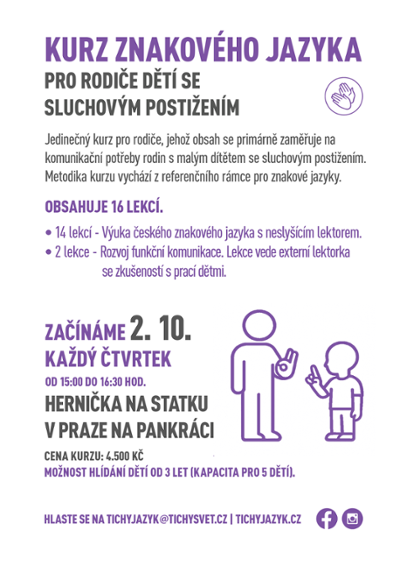 Kurz pro rodiče dětí se sluchovým postižením v Praze