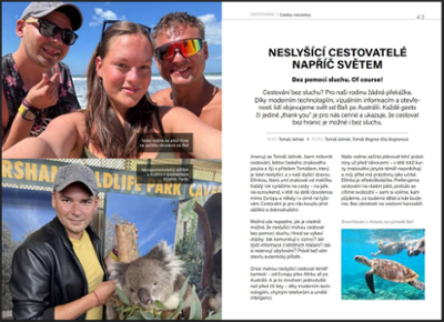 Cestovatelský příběh Tomáše jelínka v časopisu Žlutý